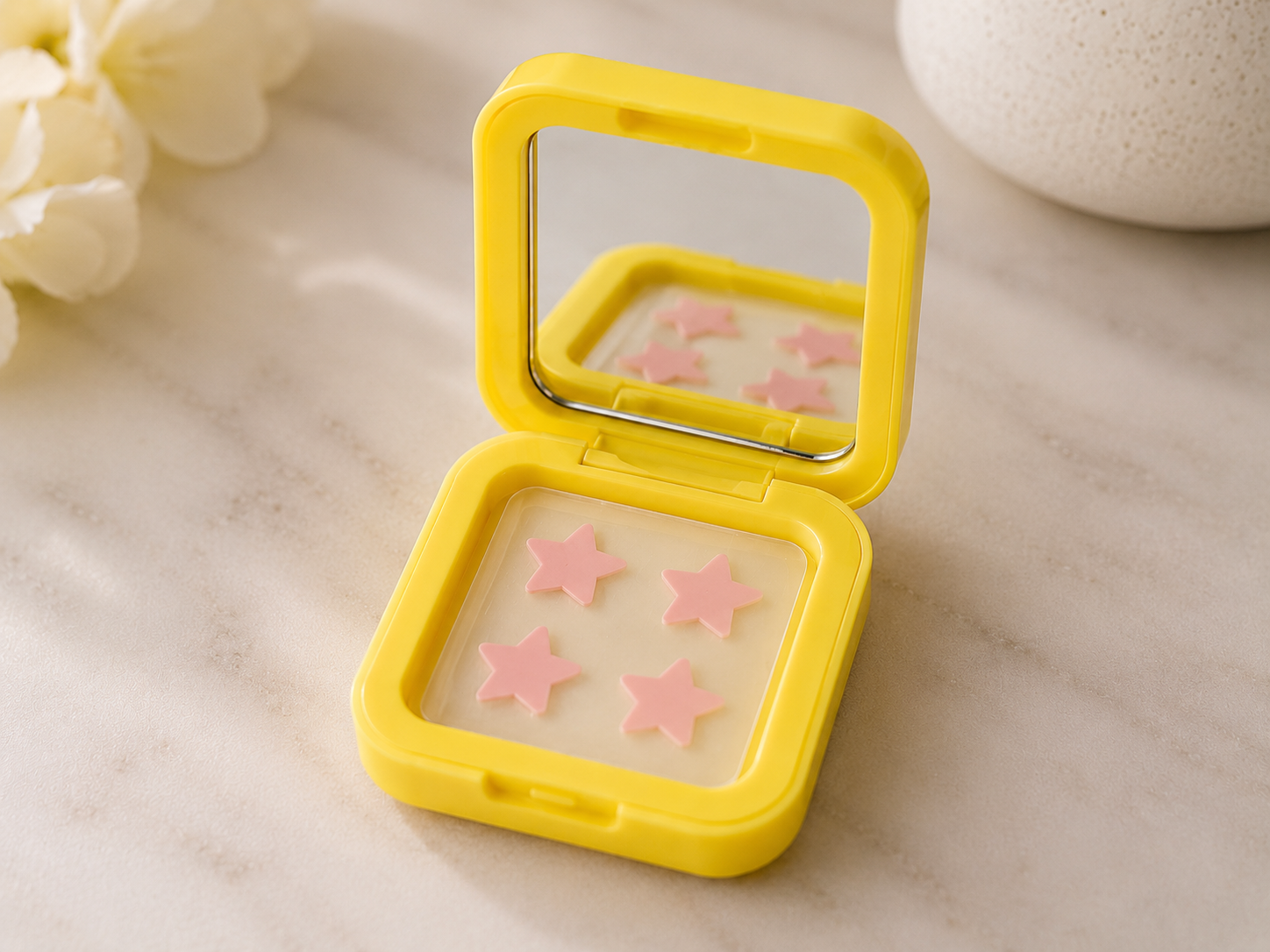 Pimple Patches for face, Cute Shaped Pimple Patches, Spot Sticker For Face And Skin, 32 Count (With a Cute Mirror Case)